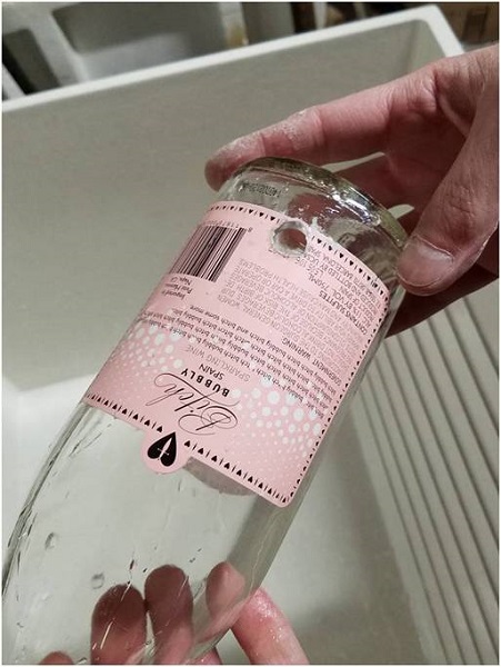 Bottle with hole