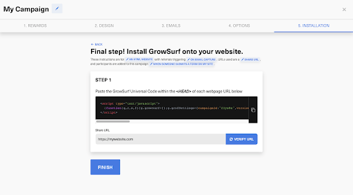 Install GrowSurf into your website
