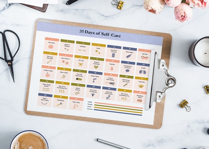 Self-Care Calendar to Start Off the New Year