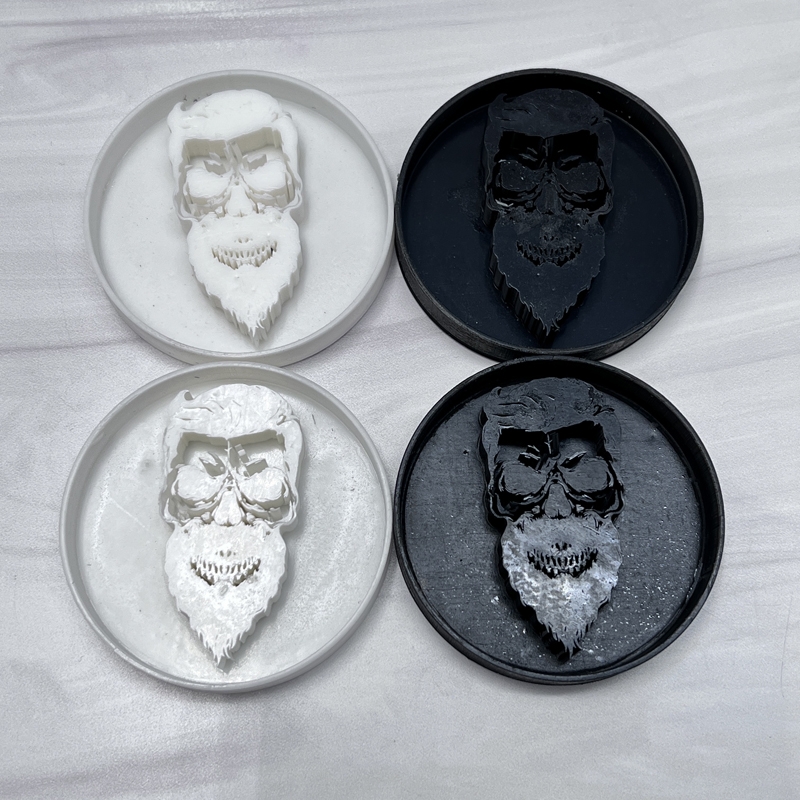3D Printed Skull Challenge Coin Molds
