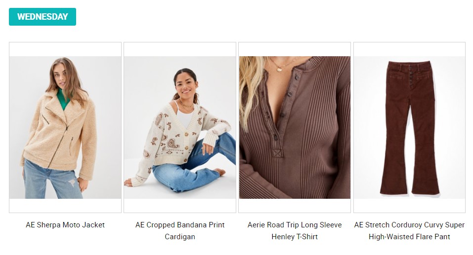 AMERICAN EAGLE OUTFITS OF THE WEEK